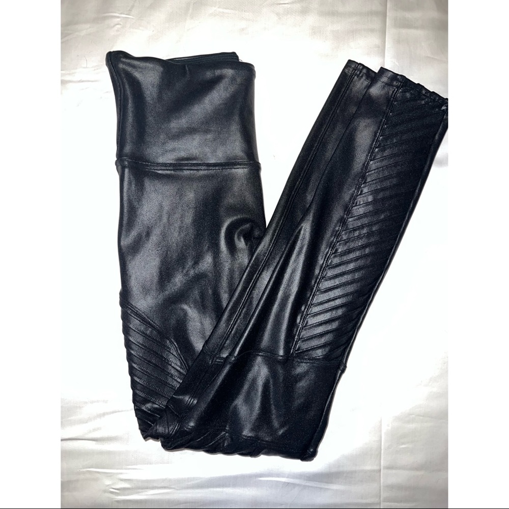 Spanx Faux Leather Moto Leggings